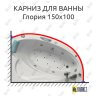 Карниз для ванны Bellrado Глория 150х100 Усиленный 25 мм MrKARNIZ фото 1